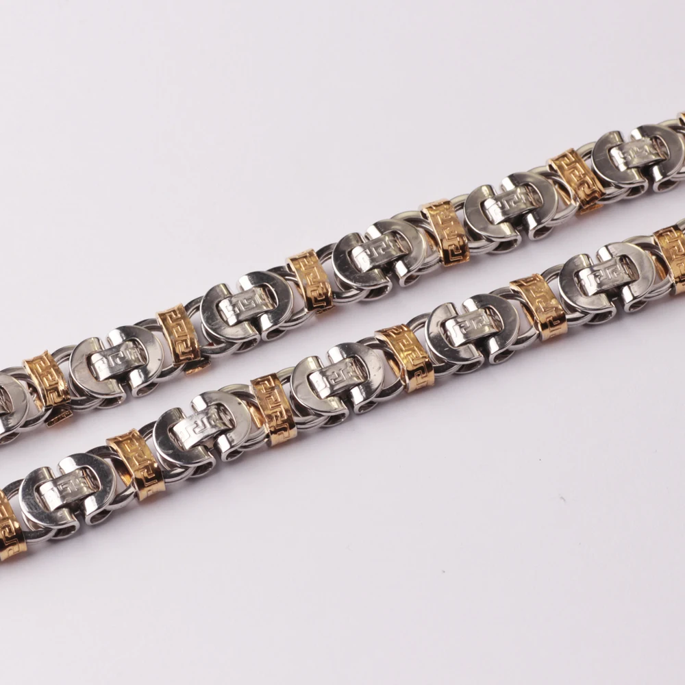 

Holy Fast 9mm Wide Stainless Steel Necklace Byzantine Necklace, Raw,gold,silver,etc