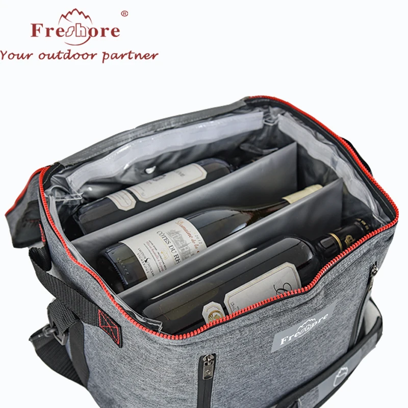 

Portable Freezable Beer Picnic Travel Wine Insulated Food Ice Soft Sided Cooler Bag for Women Men, Customized color