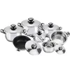 High Quality Stocked 13pcs Stainless Steel Cookware with Color Box