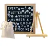 2018 New wooden home decor white handcraft 10 x 10 felt letter board in stock with letters