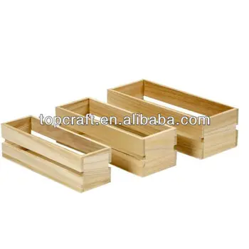 3 X Vintage Wooden Fruit Crates Boxes Storage Personalise Decorate