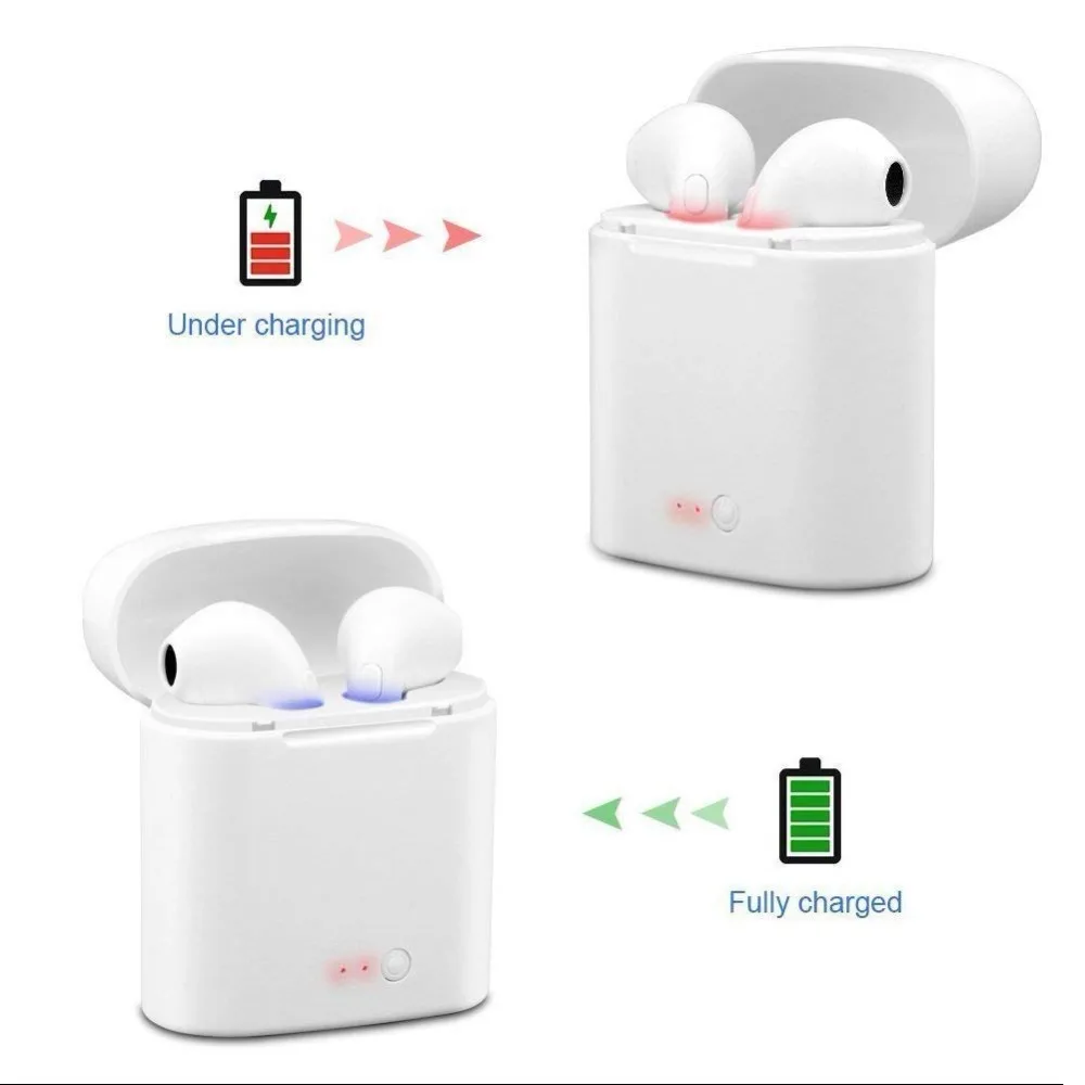 Free Shipping High Quality i7 Mini Earphone TWS In Ear Earphone Wireless Headphone Twins True Wireless Earbuds - ANKUX.COM