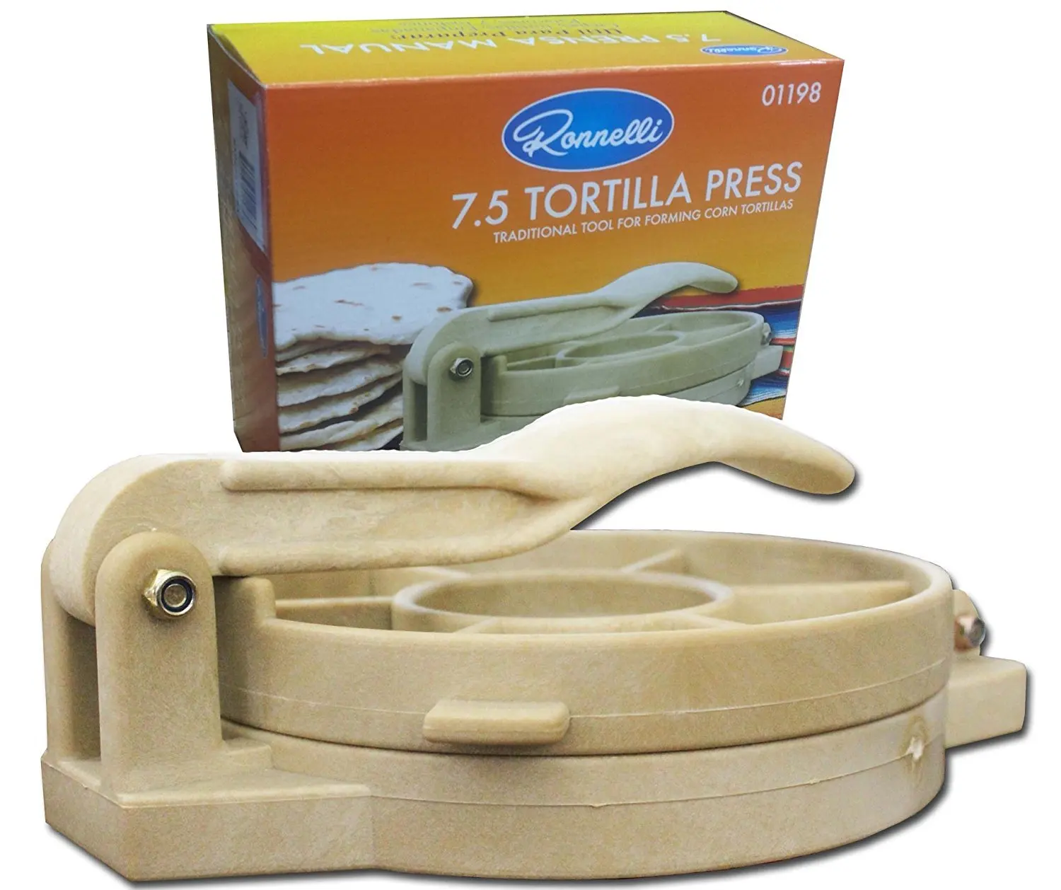 Tortilla Press Heavy Cast Aluminum 7.5 Inch Authentic Tortilla Press Maker.