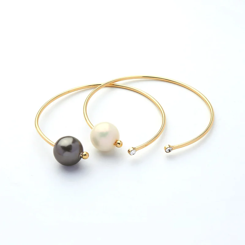 

sl00466c Qingdao Kiss Me Wholesale Free Shipping Women Jewelry Minimalist Gold Round Pearl Custom women jewelry