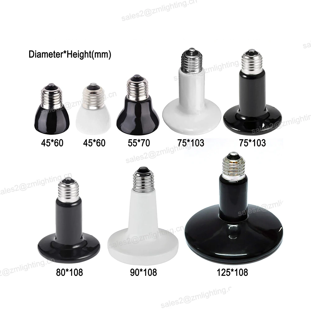25W/50W/75W/100W Infrared Ceramic Emitter Heat Light Lamp Bulb for Reptile Pe 