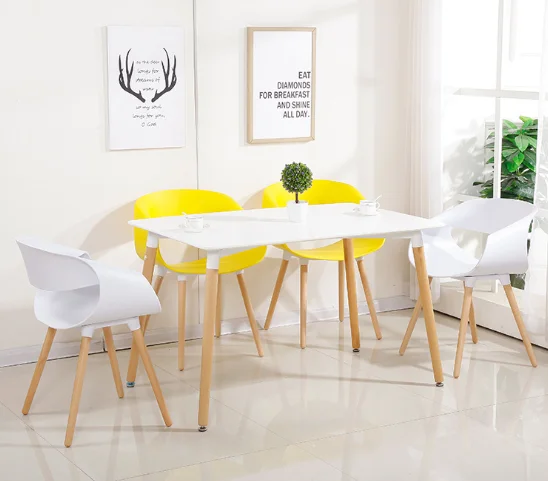 Comfortable Modern Coffee Dining Chair Dining Room Leisure Chairs Wholesale Factory Furniture  Restaurant With Wooden Legs