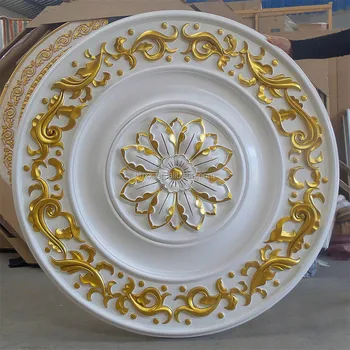Newest Decorative Material Artistic Ceiling Pu Medallion In