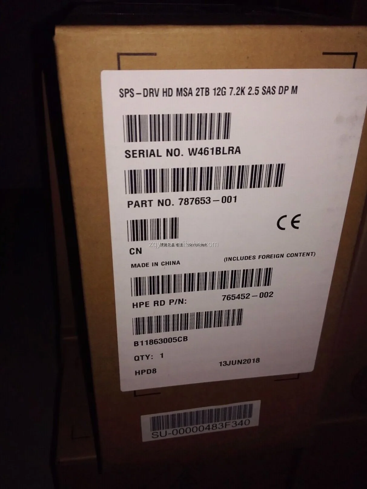 J9f51a 787653-001 Msa 2tb 12g Sas 7.2k Sff 2.5 512e Mdl Hdd - Buy Hard ...