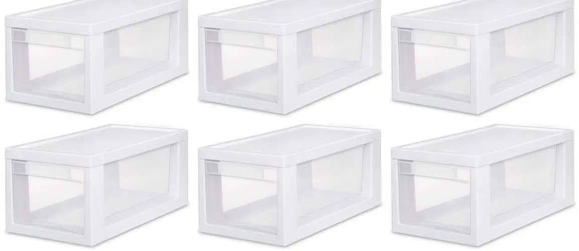 Buy 6 Sterilite 23508006 Narrow Modular Stacking Storage Drawer