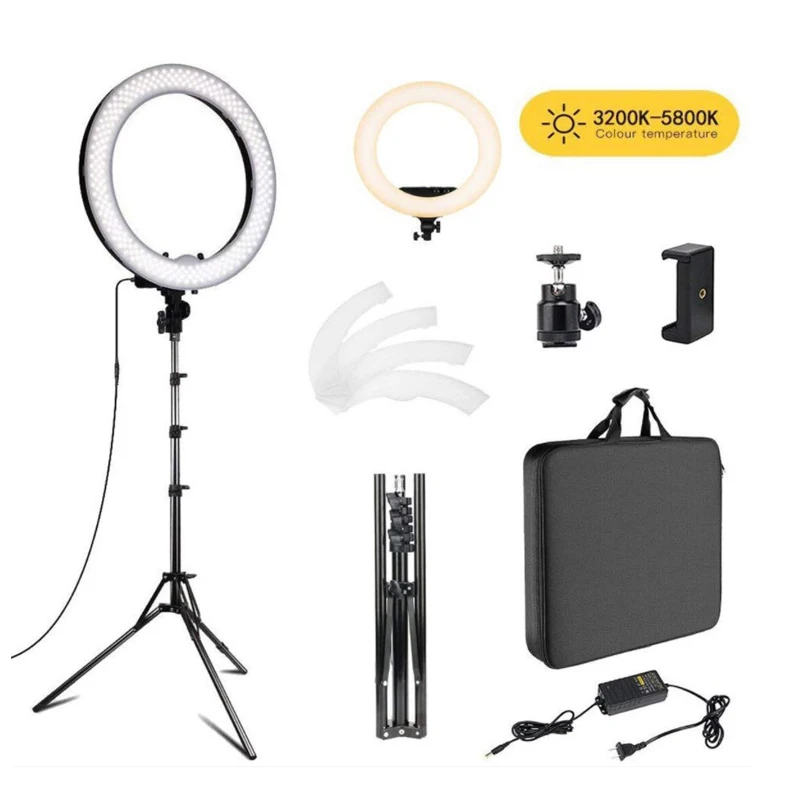 18 inch 55w light ring photography studio  5500k dimmable ring light for live show led ring light