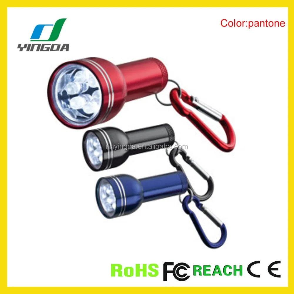 
factory price keychain flashlight metal carabiner keychain led keychain aluminum alloy 