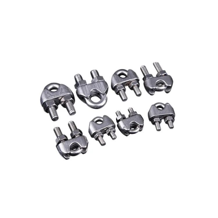 Stainless Steel Type Standard a Shape Bolt Metal Hooks Wire Rope Clips With U Bolt for Rigging