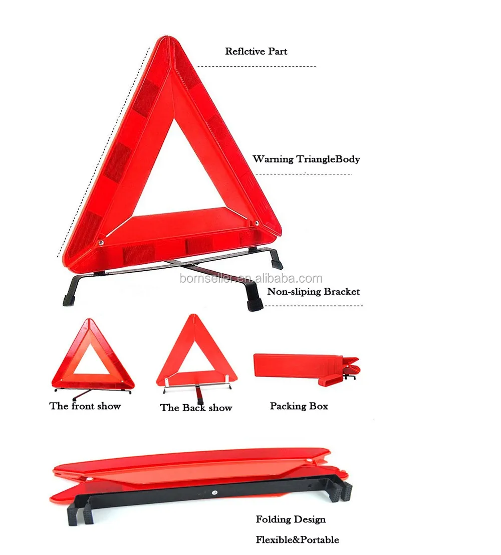 Inconnu Yellow Vest and Warning Triangle Kit CE Approved 