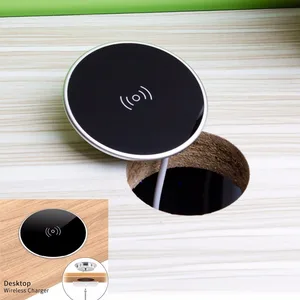 Charger QI Grommet Hole In Desk Charging Wireless