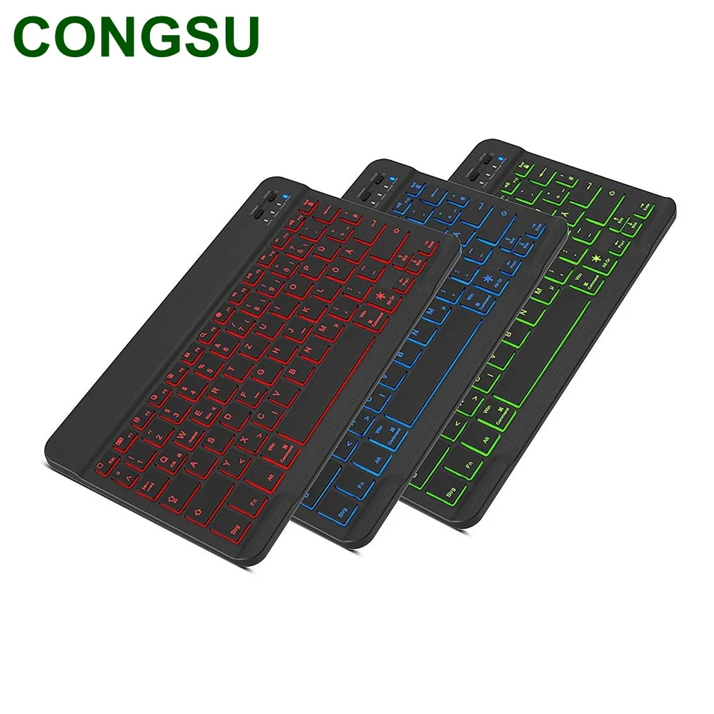 

7 Colors Backlit Mini Wireless Keyboard For IOS Android Windows