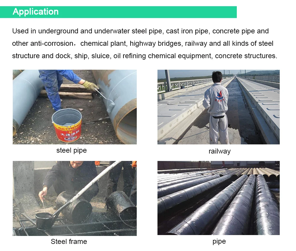 Salt Water Resistant High Build Epoxy Coal Tar Pitch Anticorrosive