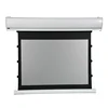 High Quality Ceiling Mount PVC Material Motorized Tab Tension Projector Screen Hidden In The Ceiling With RF Remote Control