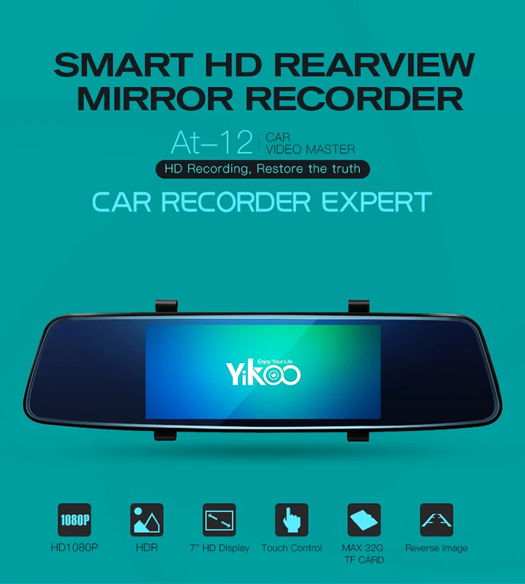 Most Popular 7.0 Inch Touch Screen Wdr Function Dash Cam Drive Recorder