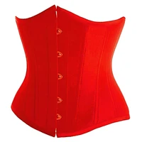 

Feelingirl Red Women Underbust Pattern Slimming Waist Trainers Corset Bodysuit For Ladies