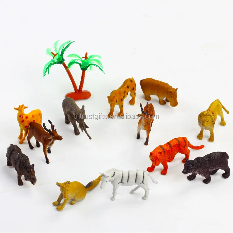small plastic jungle animals