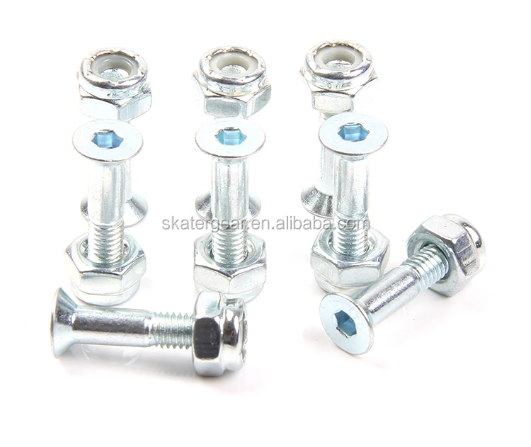 Skatergear 7/8 Inch Bulk Color Skateboard Longboard Hardware Fitted 5mm