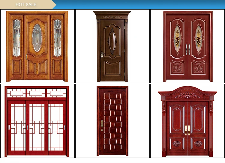 Hot selling arched solid wooden door models