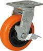 4"5" 6" 8" inch orange pu wheel width 50mm two 203 bearing Galvanized Casters