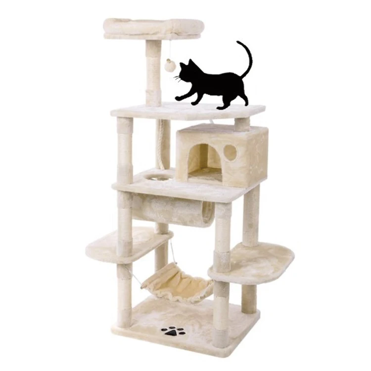 

Luxury Durable Warm Paw Shape Printing Cat Scratcher Lounge House, As photo or customized