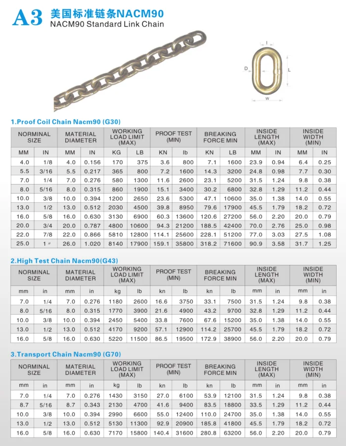 3-8-g70-transport-tie-down-chain-buy-g70-transport-chain-g70-tie