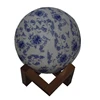 5.9inch Blue and white porcelain Moon Lamp Christmas Best Gift LED Lunar Lamp Moon 3D baby Night light