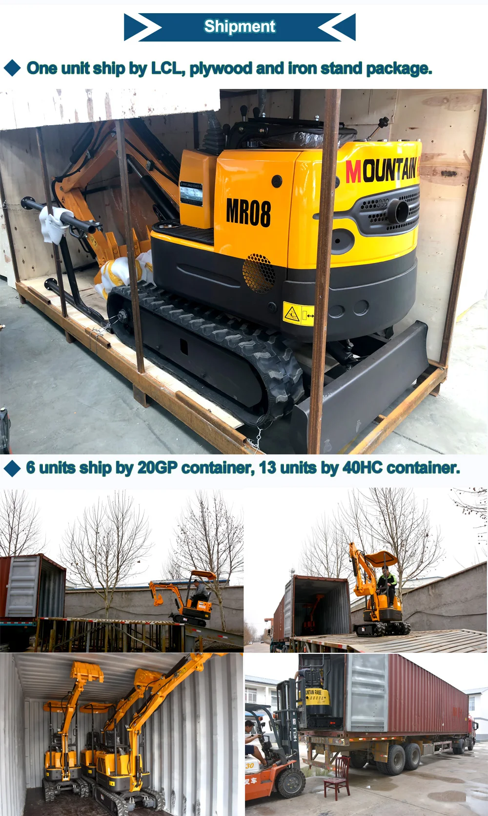 New machine mini excavator prices