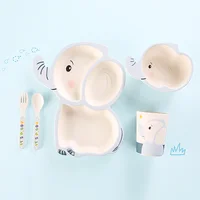 

Custom printed babi kids bamboo fiber dinnerware set