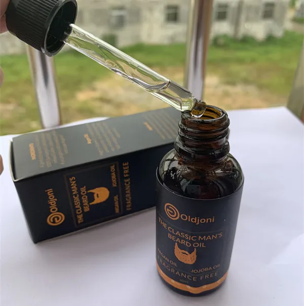 
30ml volume glass bottle and dropper cap 100% natural pure original scent growth and smooth beard oil 