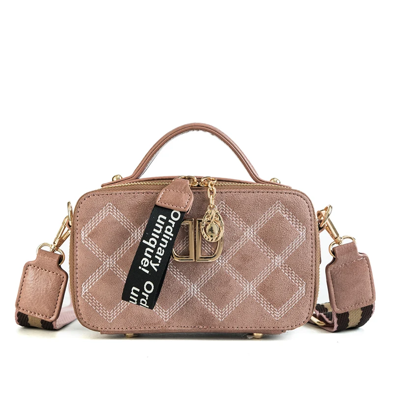 

Online Shop Wholesale Bolsos De Mano Suede Leather Pink Mini Ladies Girls Handbag