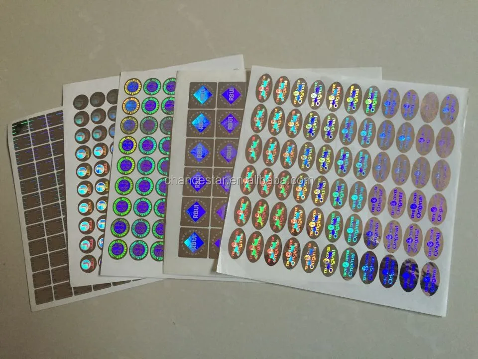Custom Hologram Sticker Id Card Overlay Sticker With Qr Code Buy Hologram Stickers With Letter