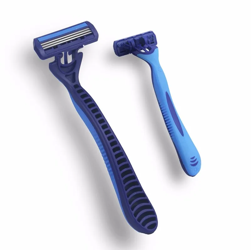 

D318L Three blade private label disposable razor, Black, blue, purple,pink...