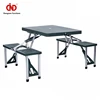 Factory Cheap Triangular Support Camping Dining Suitcase Table Plastic Folding Dining Table And Chair