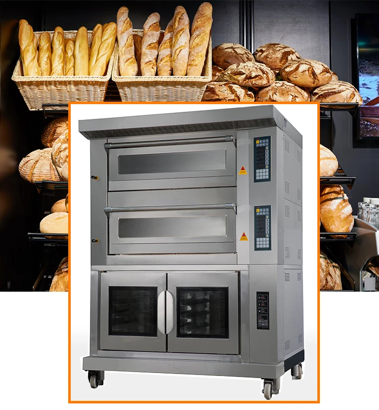 Electric Bread Convection Oven 2 Deck 4 Tarys Oven With 10 Pan Proofing