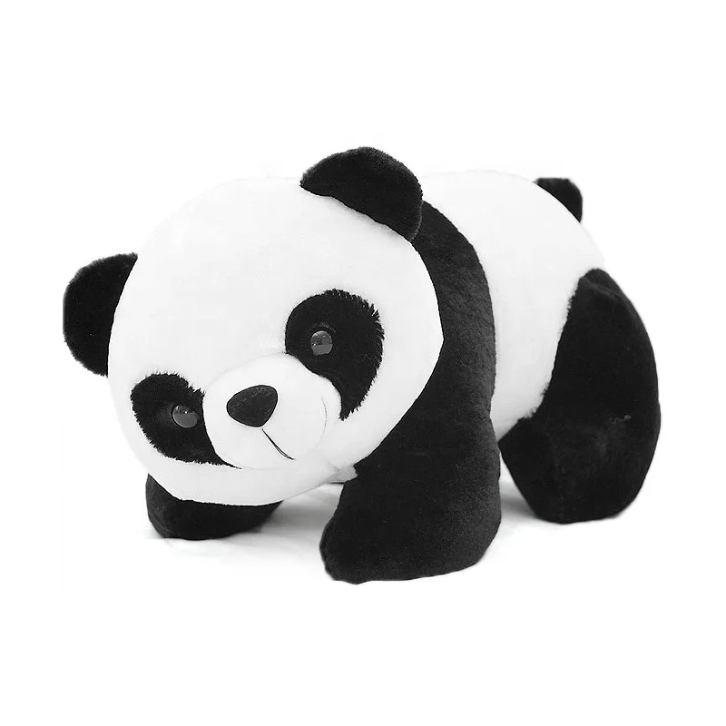 
Custom short plush Stuffed Animal Pillow Climbing Panda Giant Panda Bear Stuffed Toy Doll 