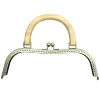 Wholesale 27cm Vintage Clip Embossed Wooden Handle Evening Bag Metal Purse Frame