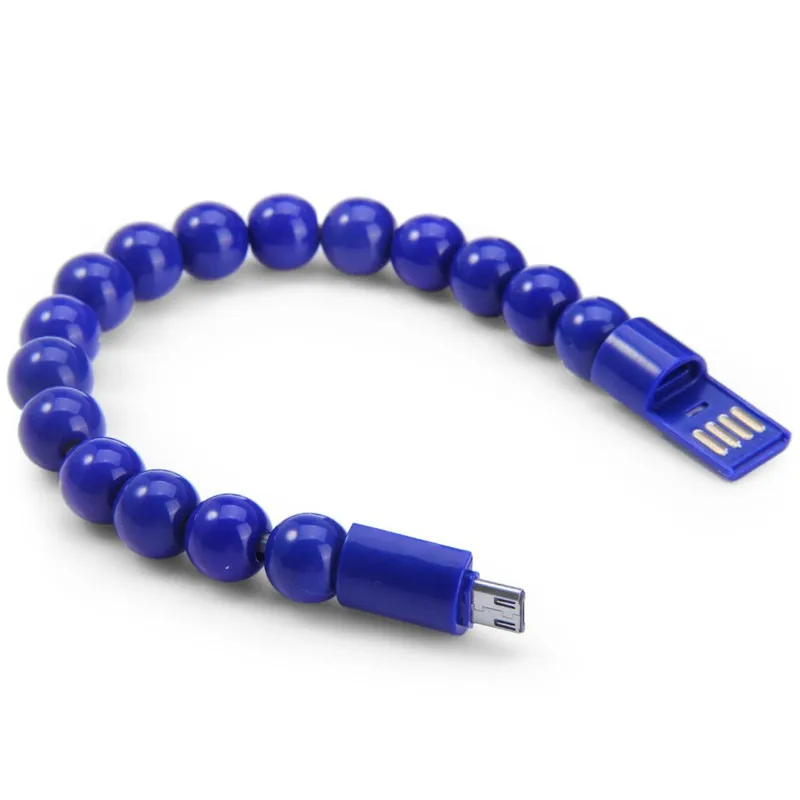 24cm Creative Usb Data Sync Charging Cable Bead Bracelet Charger For