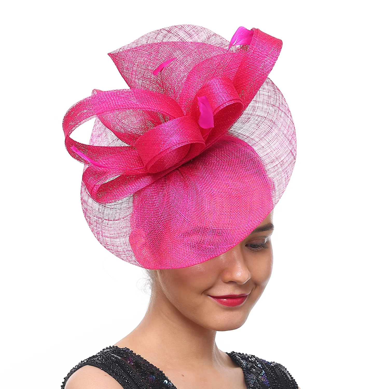 

Fascinators HatFlower Sinamay Ribbons Feathers HeadbandKentucky Derby Wedding Tea Party Fascinator