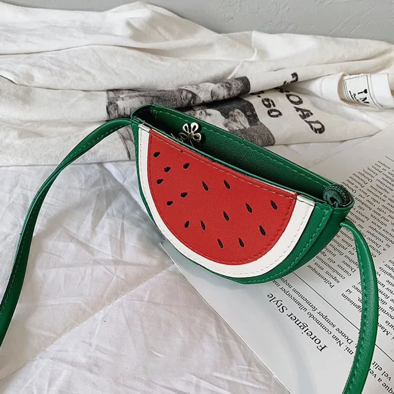 

RTS watermelon one shoulder little girls purse funny kids bag