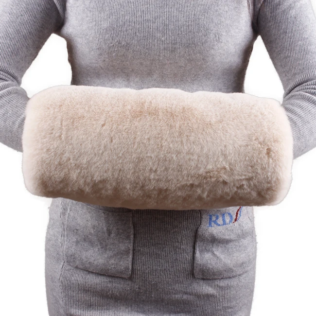 
Vintage Style Lady Blue Winter Girls Faux Fur Hand Warmer Muffs 