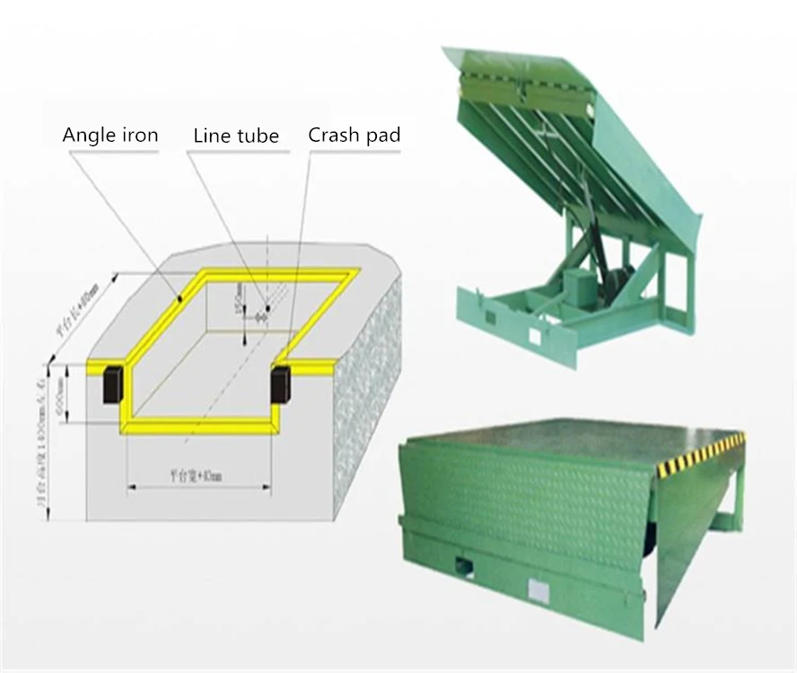 8t un ramps low cost klift stationary dock leveler for warehouse loading