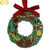 Promotional cheap custom engravable hanging christmas metal ornament tree