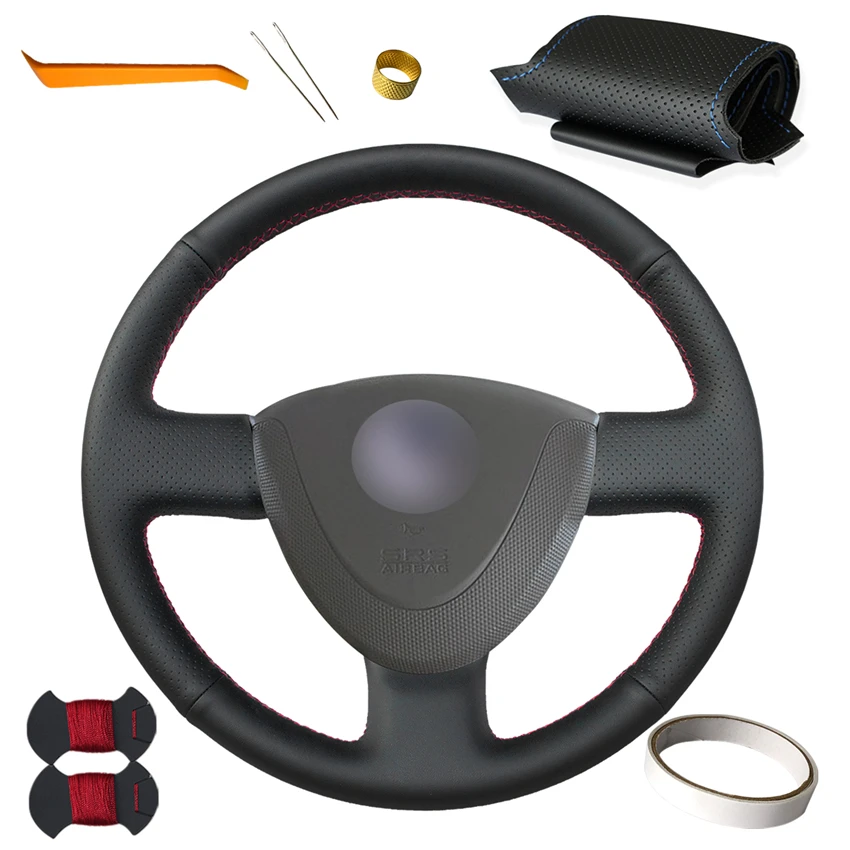 

Custom Hand Sewing Artificial Leather Steering Wheel Cover for Honda City Fit Jazz 2001 2002 2003 2004 2005 2006 2007 2008