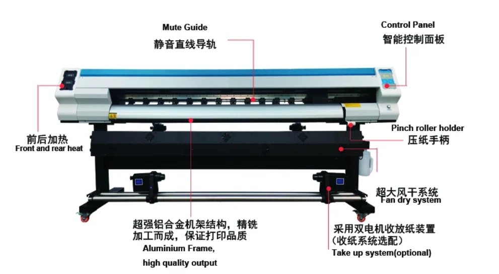 High quality 1.8m cheap price digital xp600 eco solvent inkjet printer