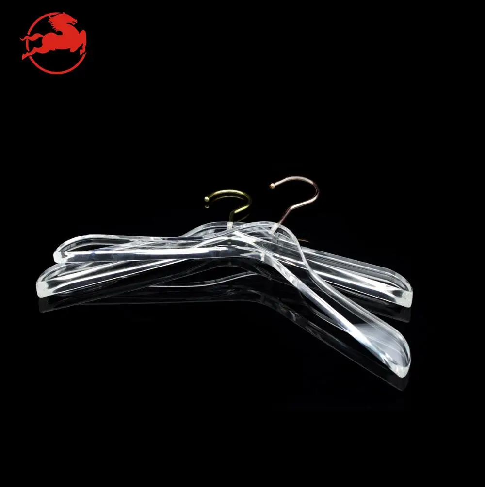 

clothing brand store mall metal hook clear acrylic transparent clothing hanger