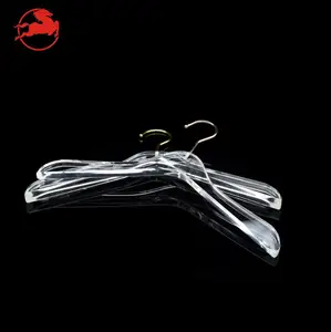 Image of clothing brand store mall metal hook clear acrylic transparent clothing hanger